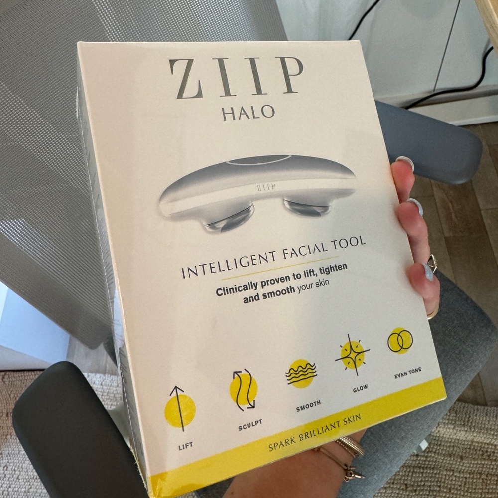 Ziip halo microcurrent facial device